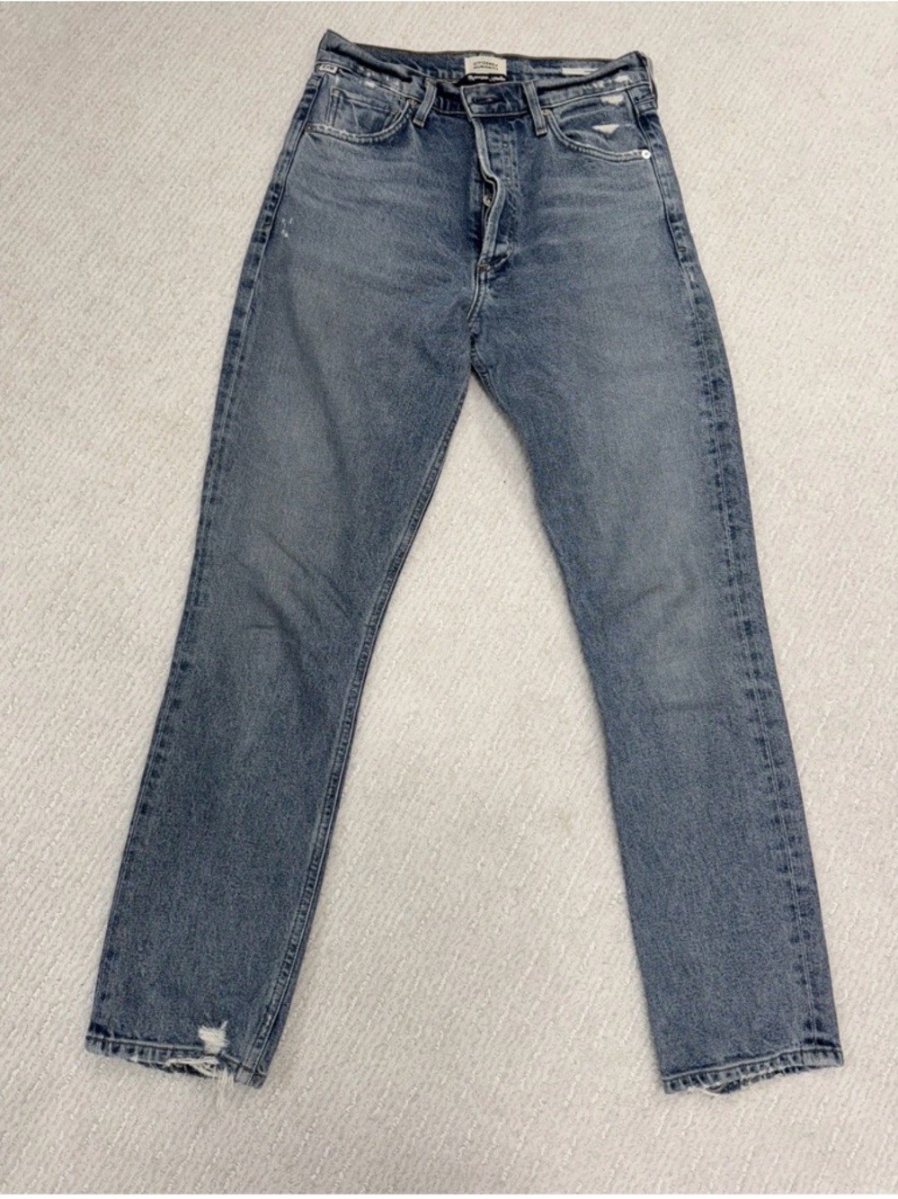CITIZENS OF HUMANITY Charlotte High Rise Straight Button Fly Jeans 25